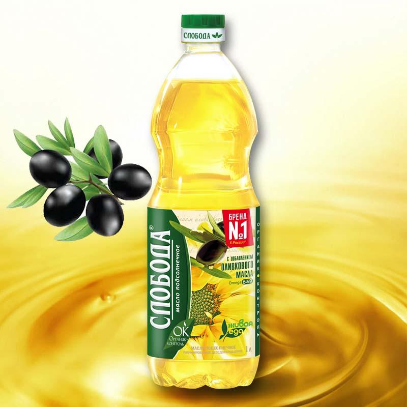 Подсолнечно-оливковое масло Слобода 1 л