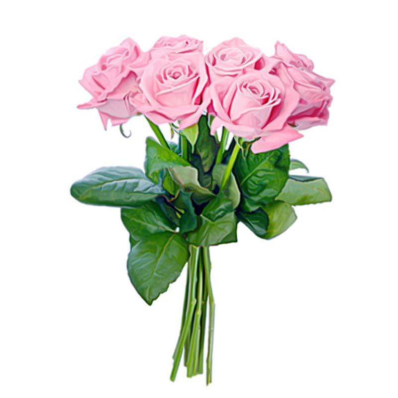 Букет из 7 розовых роз Премиум 100 см