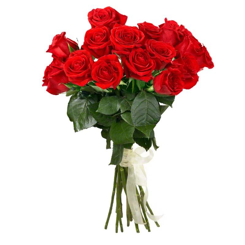 Букет из 15 красных роз Премиум 100 см