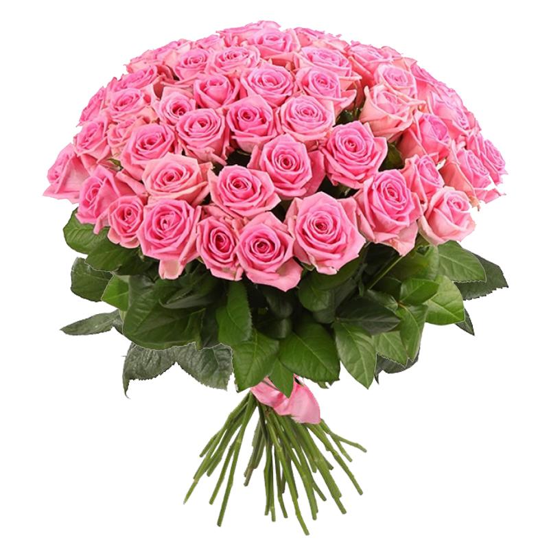 Букет из 51 розовой розы Премиум 100 см